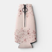 Roos gouden sterren monogram flesjeskoeler (Achterkant)