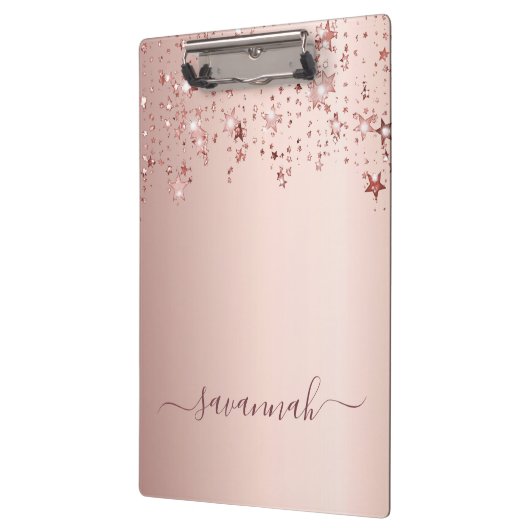 Roos gouden sterren, naam script klembord (Links)