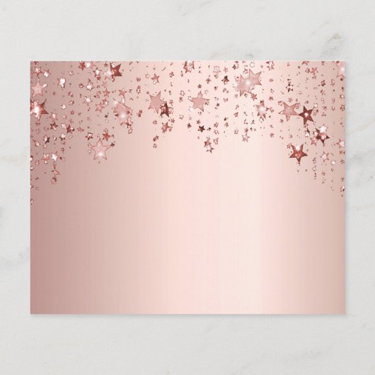 Roos gouden sterren op jaarbasis sparen de datum (Achterkant)