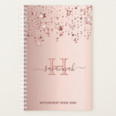 Roos gouden sterren roze planner (Voorkant)