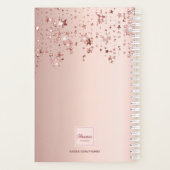 Roos gouden sterren roze planner (Achterkant)