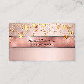 Roos gouden sterren schoonheidssalon elegant visitekaartje (Voorkant)