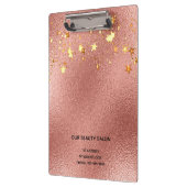 Roos gouden sterren schoonheidssalon klembord (Links)