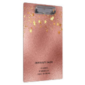 Roos gouden sterren schoonheidssalon klembord (Rechts)