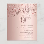 Roos gouden sterren script budget 21e verjaardag (Voorkant)