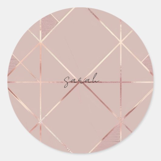 Roos gouden Sticker (Voorkant)