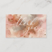 Roos gouden stof Waterverf dank u Informatiekaartje (Achterkant)