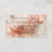 Roos gouden stof Waterverf dank u Informatiekaartje (Voorkant)