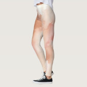 Roos gouden stof Waterverf doek Leggings (Links)