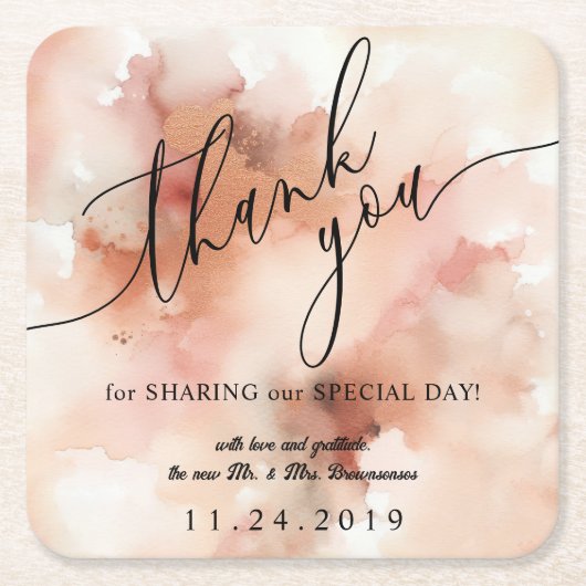 Roos gouden stof Waterverf Kartonnen Onderzetters (Voorkant)