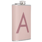 Roos Gouden Stofmoderne Monogram Initiaal Letter Heupfles (Rechts)