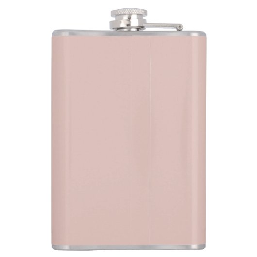 Roos Gouden Stofmoderne Monogram Initiaal Letter Heupfles (Achterkant)