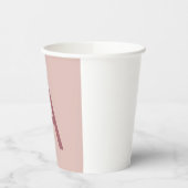 Roos Gouden Stofmoderne Monogram Initiaal Letter Papieren Bekers (Links)