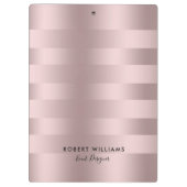 Roos-gouden strepen klembord (Achterkant)