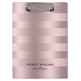 Roos-gouden strepen klembord