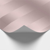 Roos-gouden strepen, metaal cadeaupapier (Hoek)