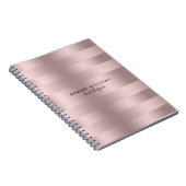 Roos-gouden strepen notitieboek (Rechterzijde)