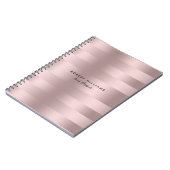 Roos-gouden strepen notitieboek (Linkerzijde)