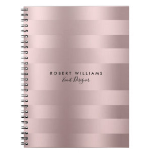 Roos-gouden strepen notitieboek