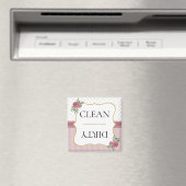 Roos Gouden Strepen Stippen Bloemen Vaatwasser Magneet (Insitu (Vaatwasser))