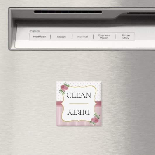  Roos Gouden Strepen Stippen Bloemen Vaatwasser Magneet (Insitu (Vaatwasser))