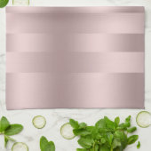 Roos-gouden strepen theedoek (Gevouwen)