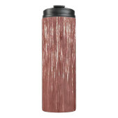 Roos Gouden Tinsel Stripes Thermosbeker (Voorkant)