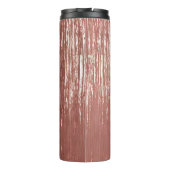 Roos Gouden Tinsel Stripes Thermosbeker (Achterkant)