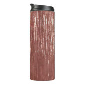 Roos Gouden Tinsel Stripes Thermosbeker (Geroteerd rechts)