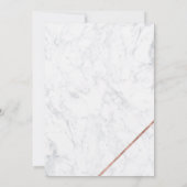 Roos gouden tipografie marmering marmering kaart (Achterkant)