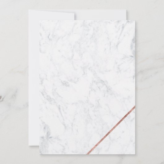 Roos gouden tipografie marmering marmering kaart (Achterkant)