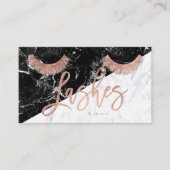 roos gouden tipografie zwart wit marmer visitekaartje (Voorkant)