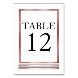 Roos gouden toon | Wit Modern Eenvoudig Elegant Kaart