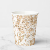 Roos gouden troebele afbeelding papieren bekers (Links)