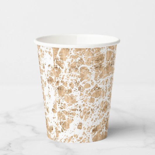 Roos gouden troebele afbeelding papieren bekers (Links)