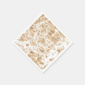 Roos gouden troebele afbeelding servet (Hoek)
