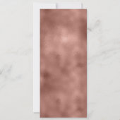 Roos gouden trouwmenu DIY elegant diner Kaart (Achterkant)