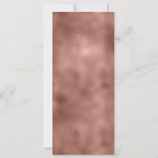 Roos gouden trouwmenu DIY elegant diner Kaart (Achterkant)