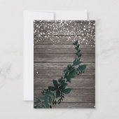 Roos gouden typografie blaassneeuw rsvp bruiloft (Achterkant)