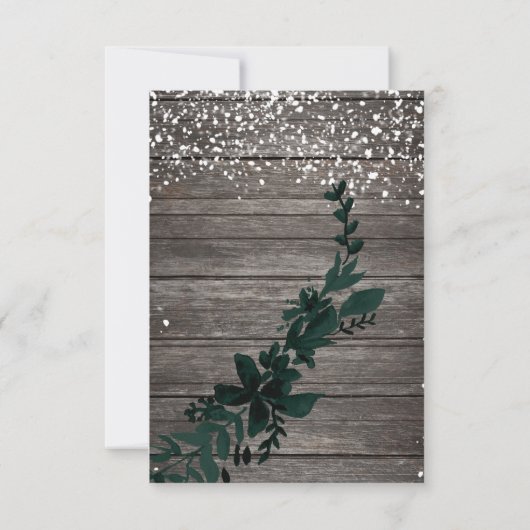 Roos gouden typografie blaassneeuw rsvp bruiloft (Achterkant)