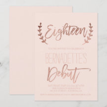 Roos gouden typografie debuutblush 18e verjaardag