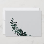 Roos gouden typografie Floral grijs trouwlandschap Kaart (Achterkant)