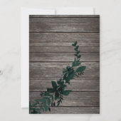 Roos gouden typografie groen bladhout kerstmis kaart (Achterkant)