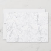 Roos gouden typografie veren marmer 18e verjaardag kaart (Achterkant)