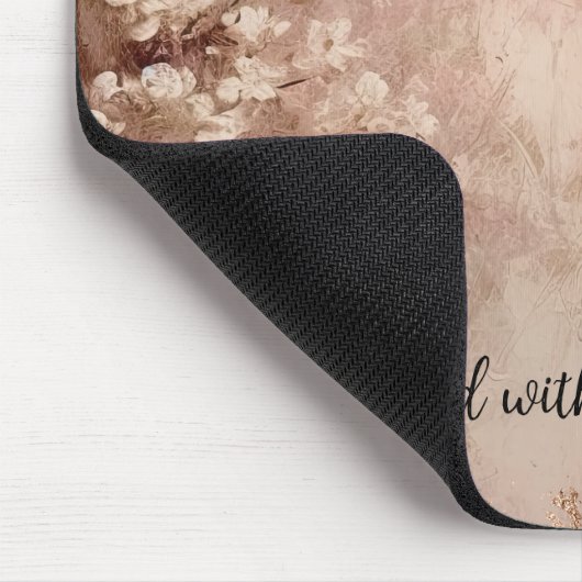  Roos Gouden Verf Antiek Bloemen Muismat (Hoek)