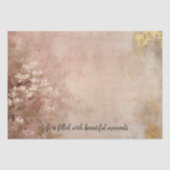 Roos Gouden Verf Bloemen Tissuepapier (Voorkant)