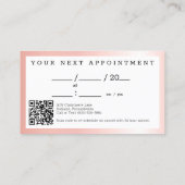 Roos Gouden Verf Swash Chique Logo Salon Afspraak Visitekaartje (Achterkant)