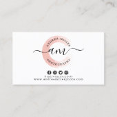 Roos Gouden Verf Swash Chique Logo Salon Afspraak Visitekaartje (Voorkant)