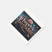 Roos gouden verjaardag luxe extravagant servet (Hoek)