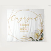 Roos gouden Verloving achtergrond Wandkleed (Voorkant (horizontaal))